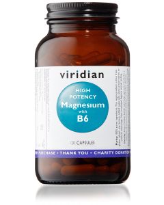 Viridian Hi-Potency Magnesium (300mg) w/ B6 (25mg) - 120 Veg Caps