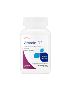 GNC Vitamin D3 20mcg - Blackcurrant, 180 Chewable Tablets