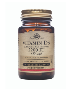 Solgar Vitamin D3 2200iu 50 Veg Caps 