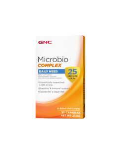 GNC Microbio Complex Daily Need 25 Billion CFU's. 30 Capsules