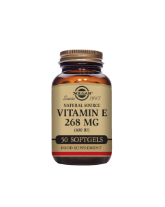 Solgar® Natural Source Vitamin E 268 mg (400 IU) Softgels - Pack of 50