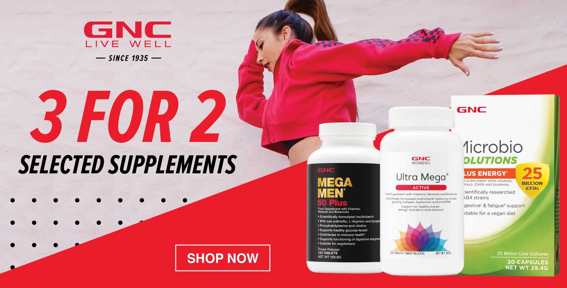 3 for 2 GNC Selected Supplements